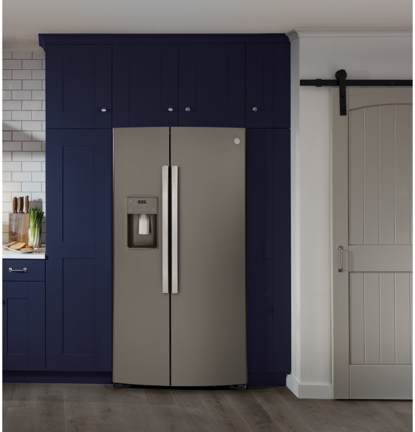 GE Slate Side-By-Side Refrigerator (25.1 Cu.Ft) - GSS25IMNES