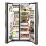 GE Slate Side-By-Side Refrigerator (25.1 Cu.Ft) - GSS25IMNES