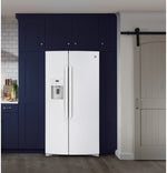 GE White Side-By-Side Refrigerator (25.1 Cu.Ft) - GSS25IGNWW