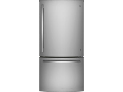 GE Fingerprint Resistant Stainless 33" Bottom-Mount Refrigerator (24.9 cu ft)- GDE25EYKFS