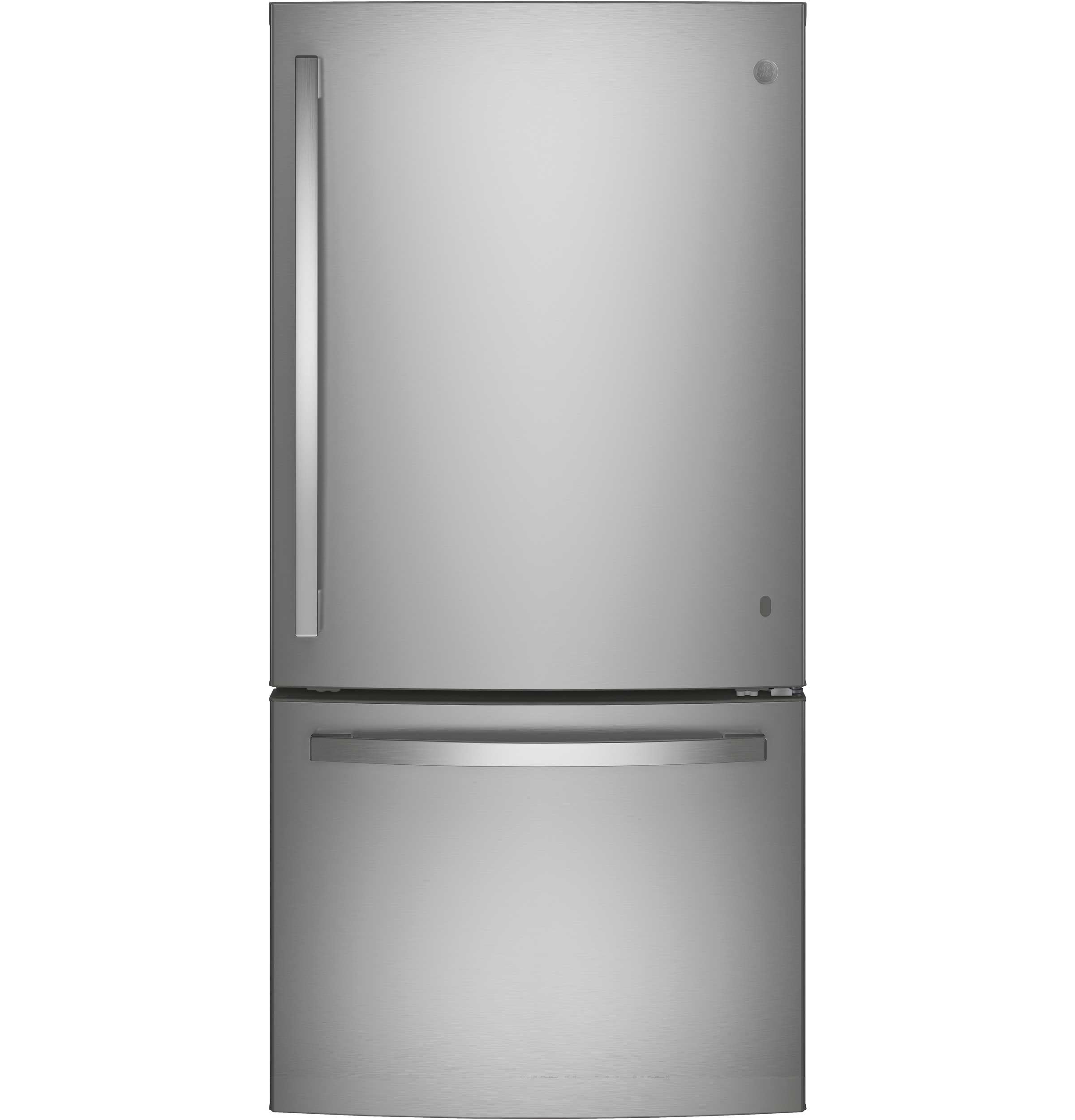 GE 33" 24.9 Cu. Ft. Fingerprint Resistant Stainless Bottom-Freezer Refrigerator - GDE25EYKFS