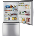 GE Fingerprint Resistant Stainless 33" Bottom-Mount Refrigerator (24.9 cu ft)- GDE25EYKFS