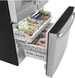GE 35.75" 25.6 Cu. Ft. Fingerprint Resistant Stainlees Steel French Door Refrigerator - GFE26JYMFS