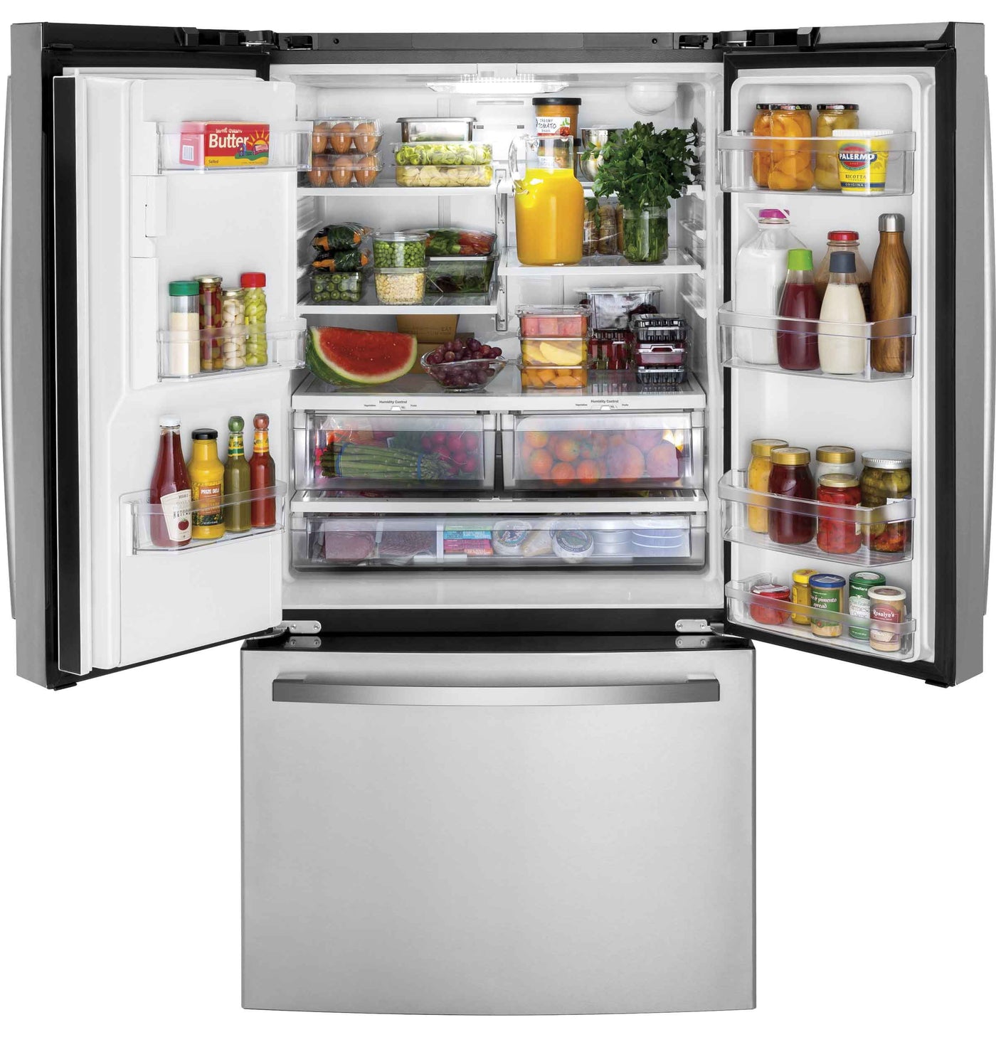 GE Fingerprint Resistant Stainlees Steel French-Door Refrigerator (25.6 Cu Ft.) - GFE26JYMFS