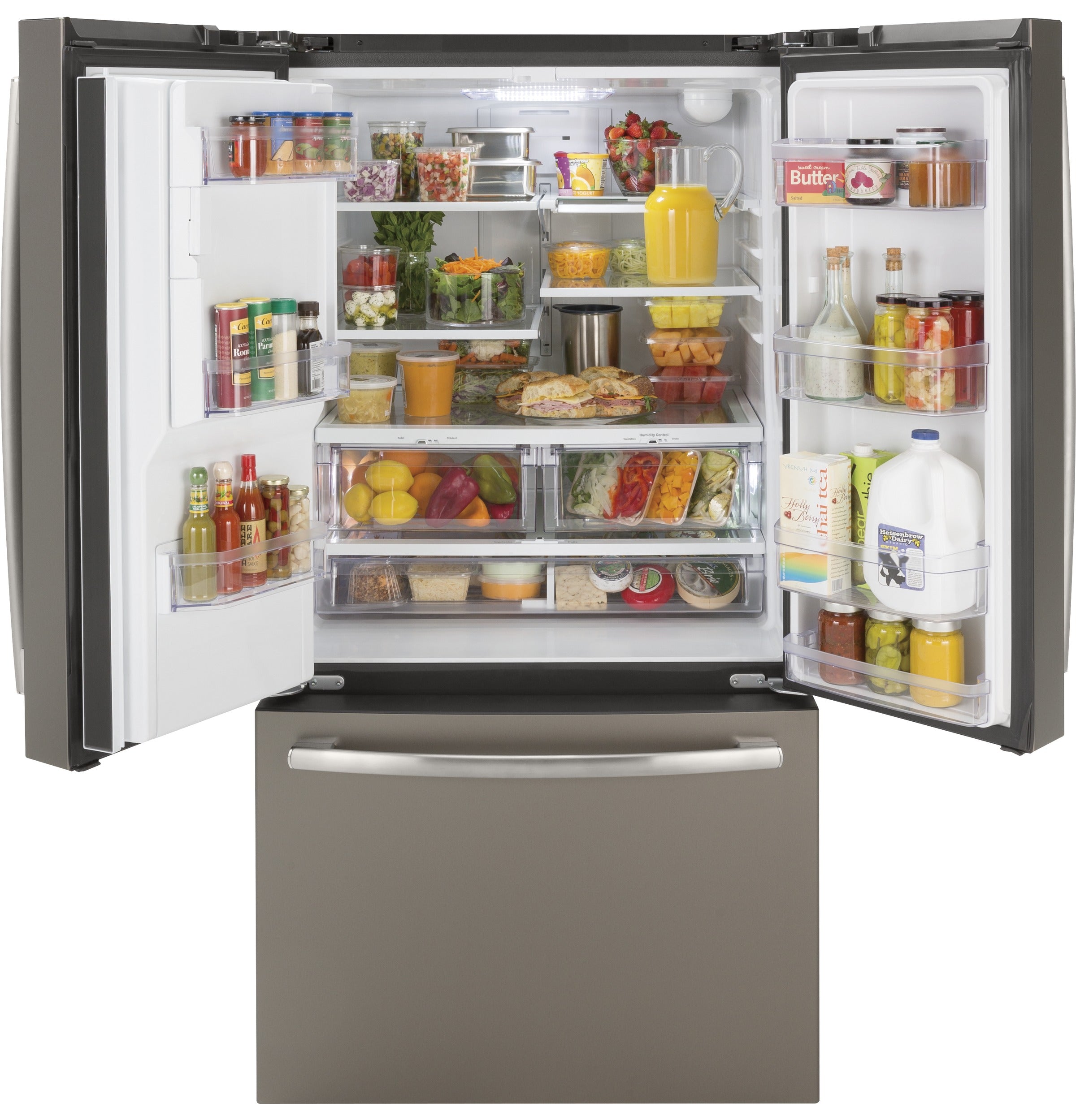 GE 35.75" 25.6 Cu. Ft. Slate French Door Refrigerator - GFE26JMMES