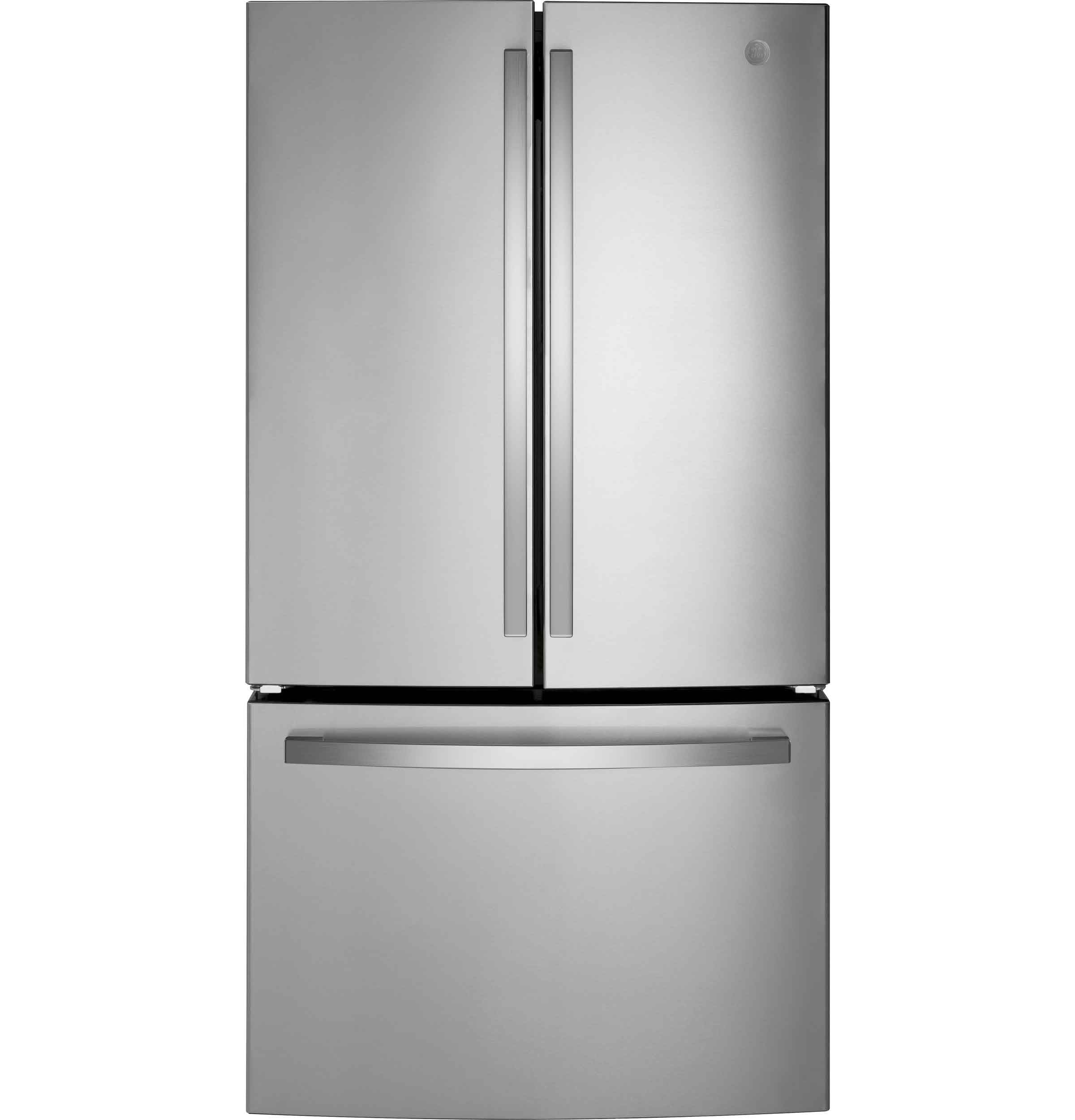 GE 35.75" 26.7 Cu. Ft. Fingerprint Resistant Stainlees Steel French Door Refrigerator - GNE27JYMFS