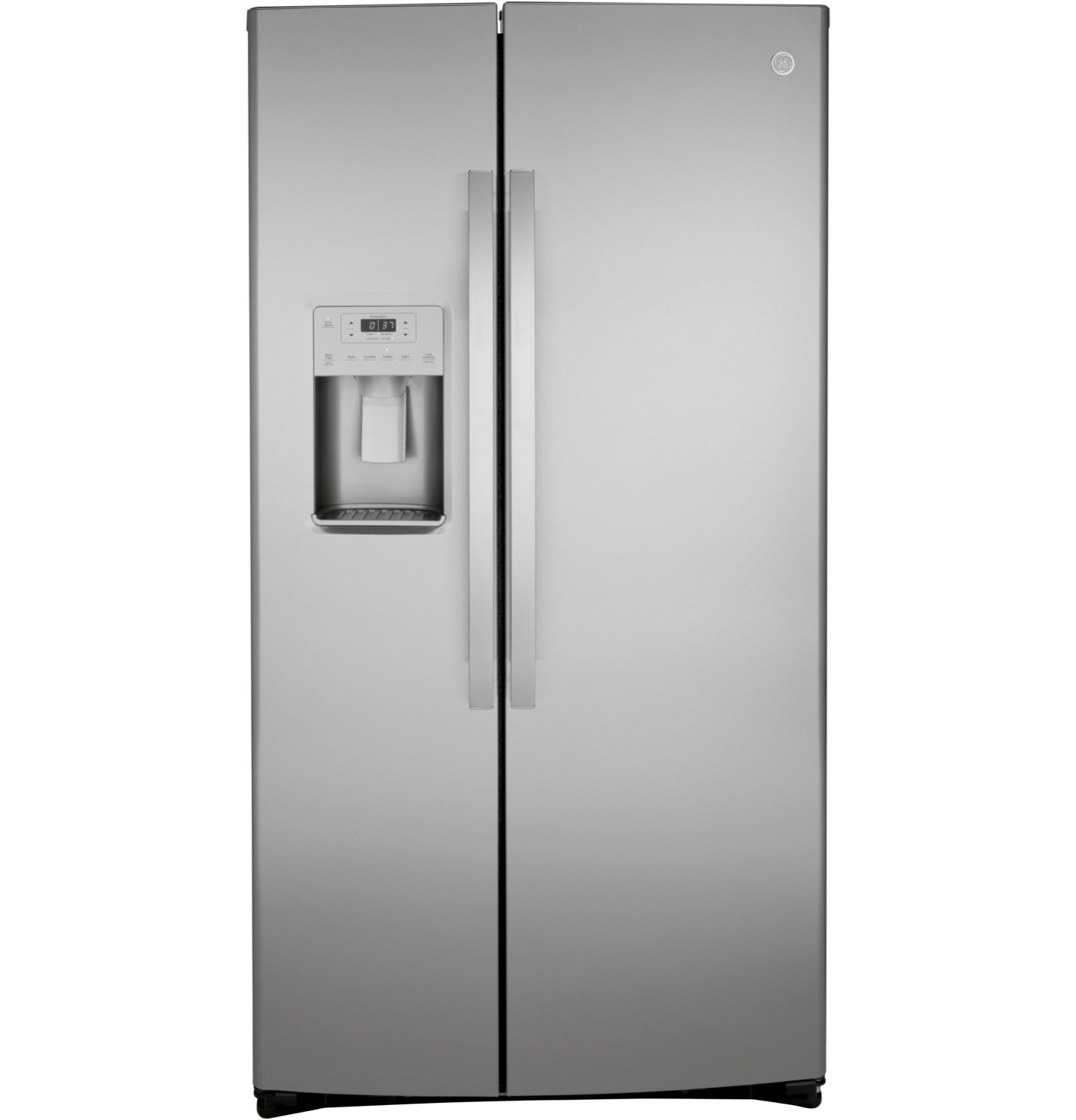GE 35.75" 25.1 Cu. Ft. Stainless Steel Side-By-Side Refrigerator - GSS25IYNFS