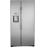GE 35.75" 25.1 Cu. Ft. Stainless Steel Side-By-Side Refrigerator - GSS25IYNFS