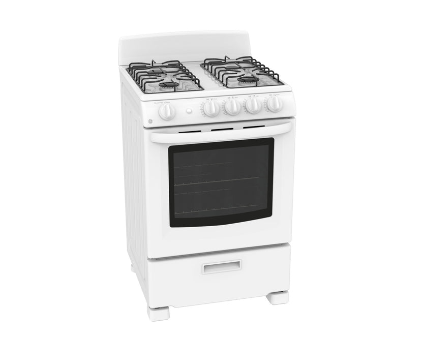 GE 24" White Gas Range and Stove (2.9 Cu. Ft.) Leon's