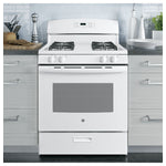 GE White Freestanding Gas Range (5.0 Cu. Ft.) - JCGBS60DEKWW