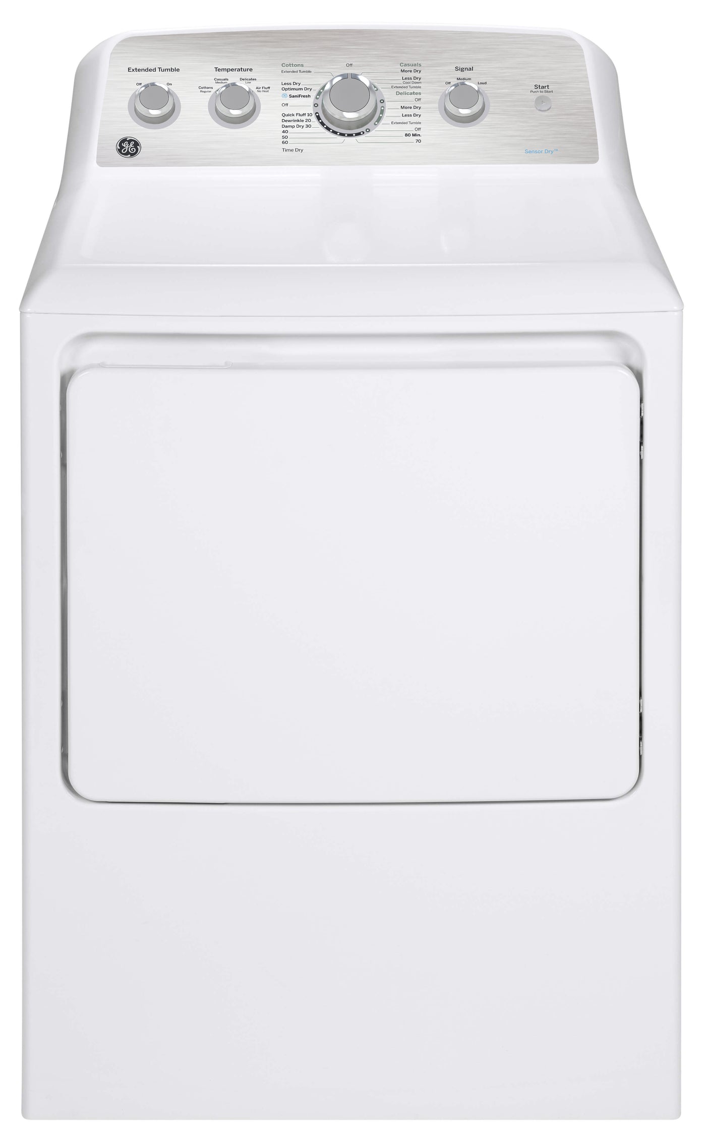 GE White Gas Dryer with SaniFresh Cycle (7.2 Cu. Ft.) - GTD45GBMRWS