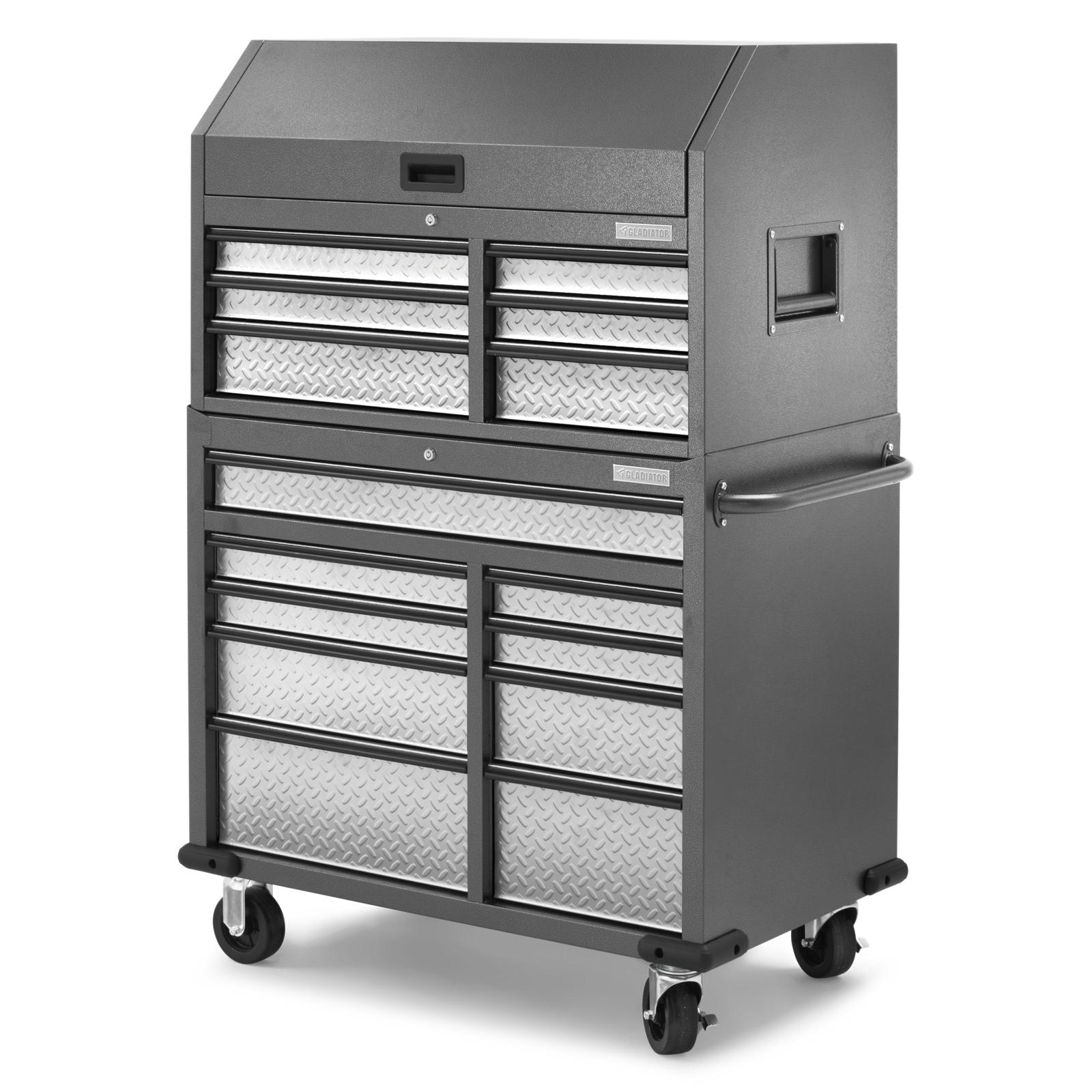 Gladiator Silver Tread Premier 41 inch 15-drawer Mobile Tool Chest