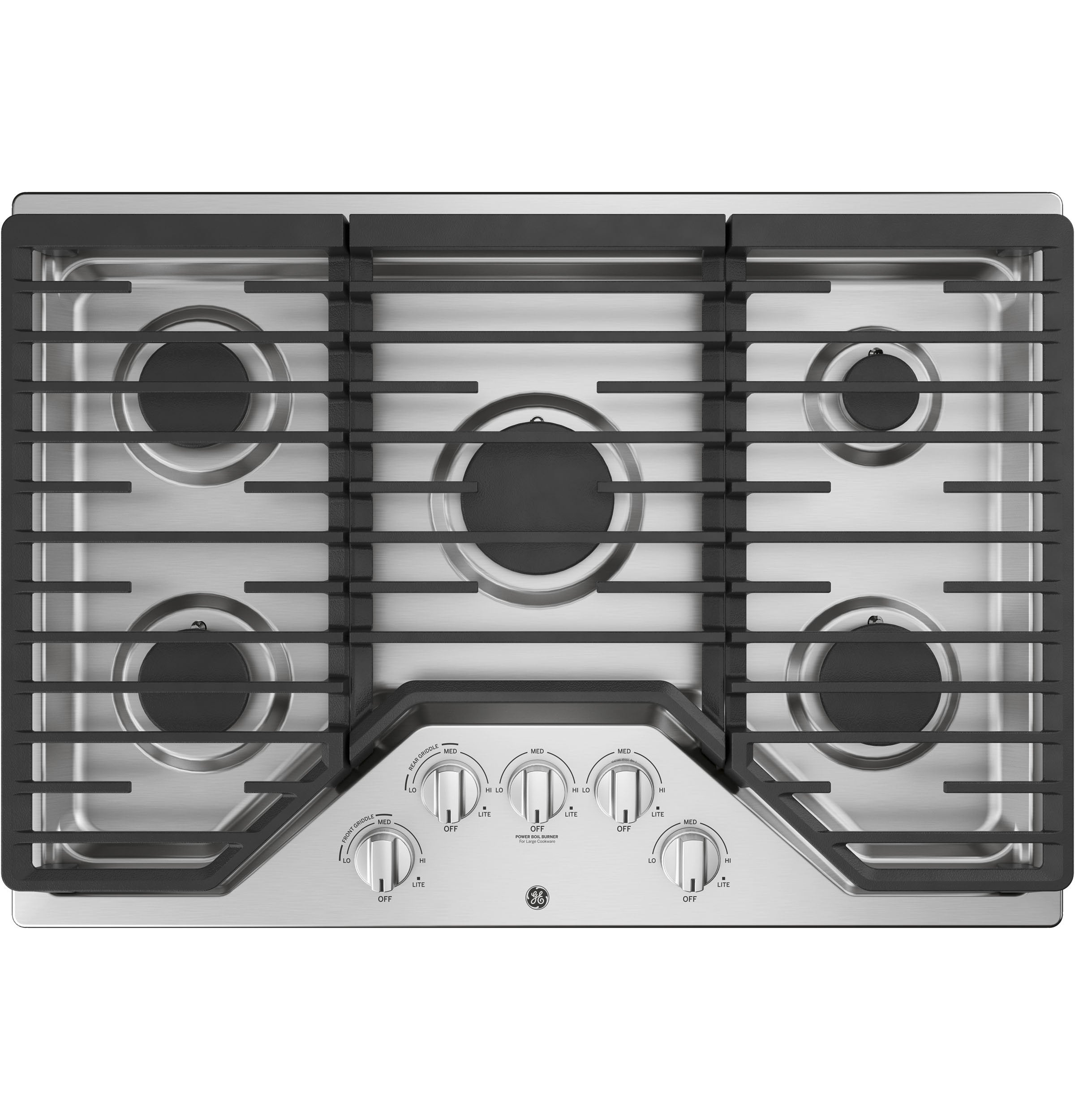 GE Stainless Steel 30" Built-In Gas Cooktop - JGP5030SLSS