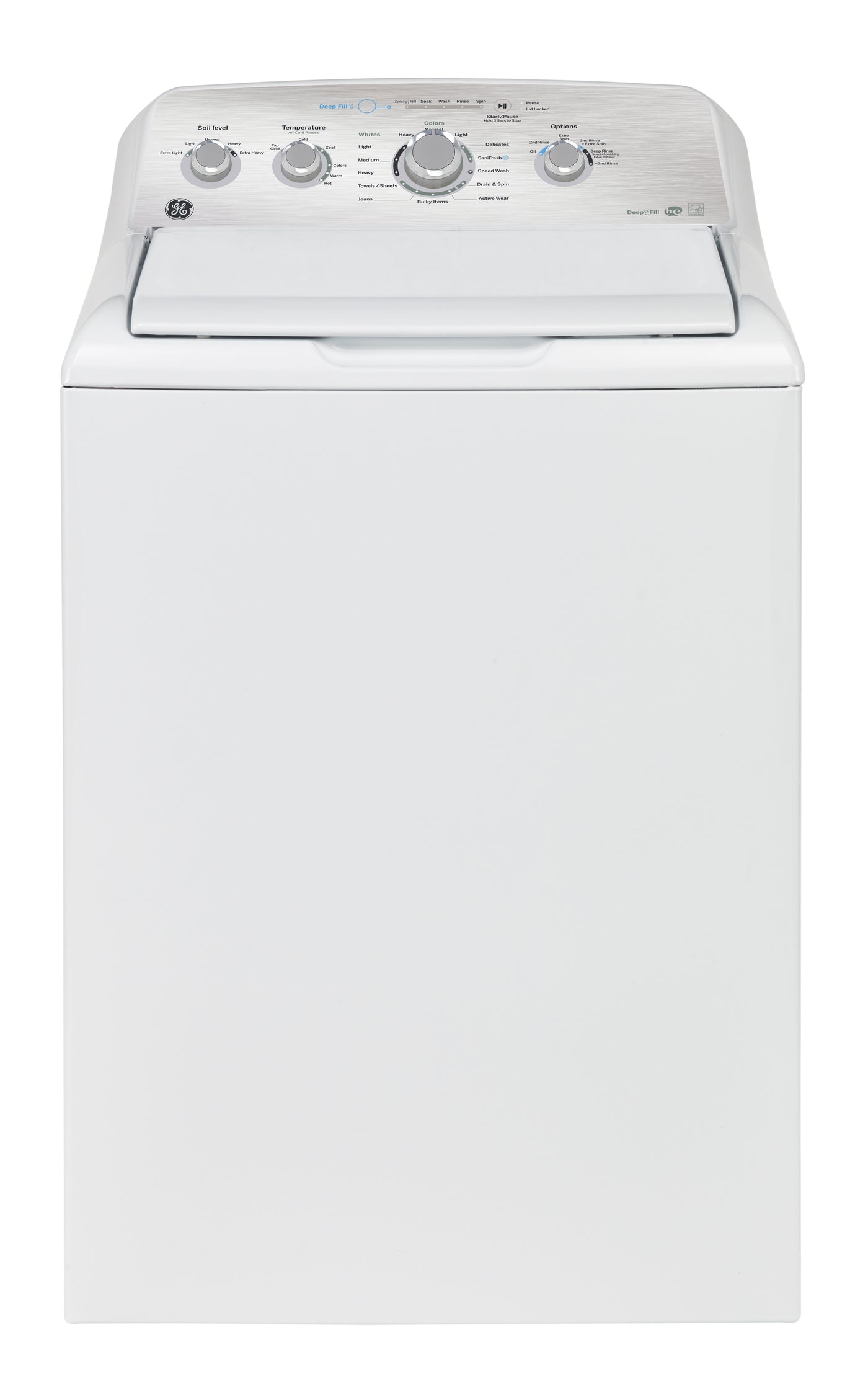 GE White Top-Load Washer with SaniFresh Cycle (5.0 Cu. Ft.) - GTW550BMRWS