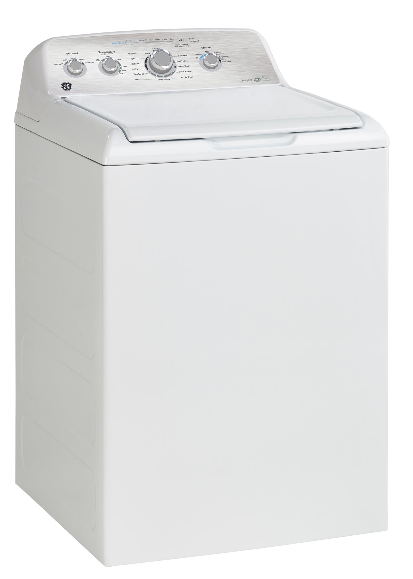 GE White Top-Load Washer with SaniFresh Cycle (5.0 Cu. Ft.) - GTW550BMRWS