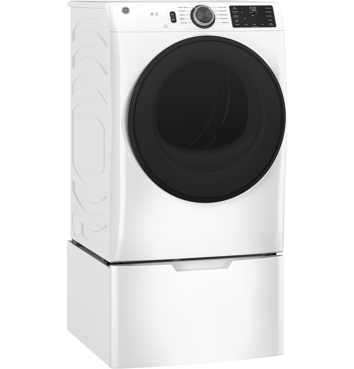 GE White Electric Front Load Dryer ( 7.8 Cu. Ft.) - GFD55ESMNWW