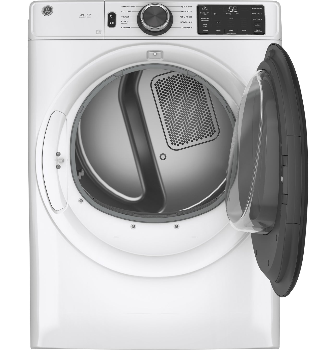 GE White Electric Front Load Dryer ( 7.8 Cu. Ft.) - GFD55ESMNWW