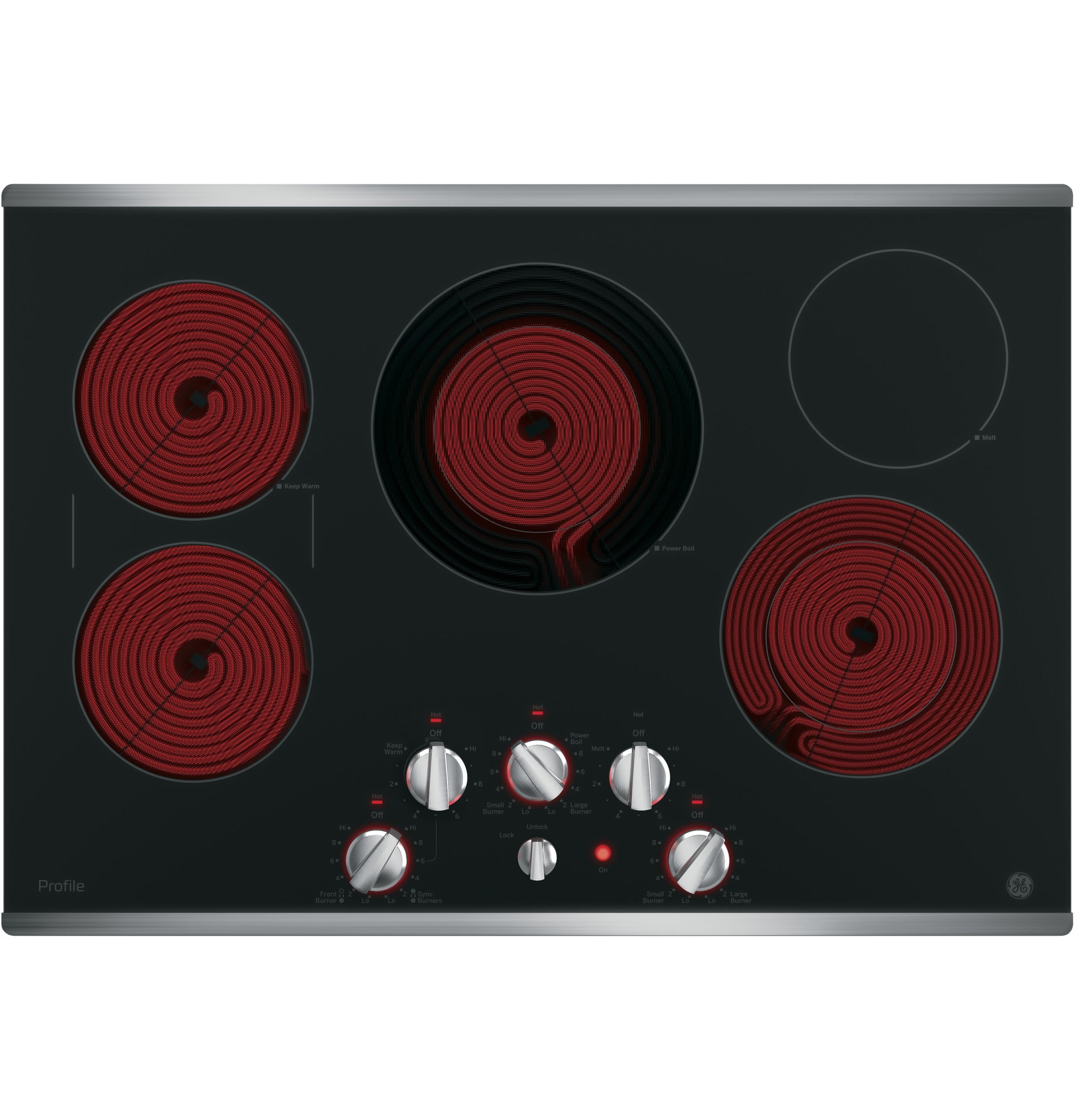 GE Profile Stainless Steel 30" Electric Cooktop - PP7030SJSS