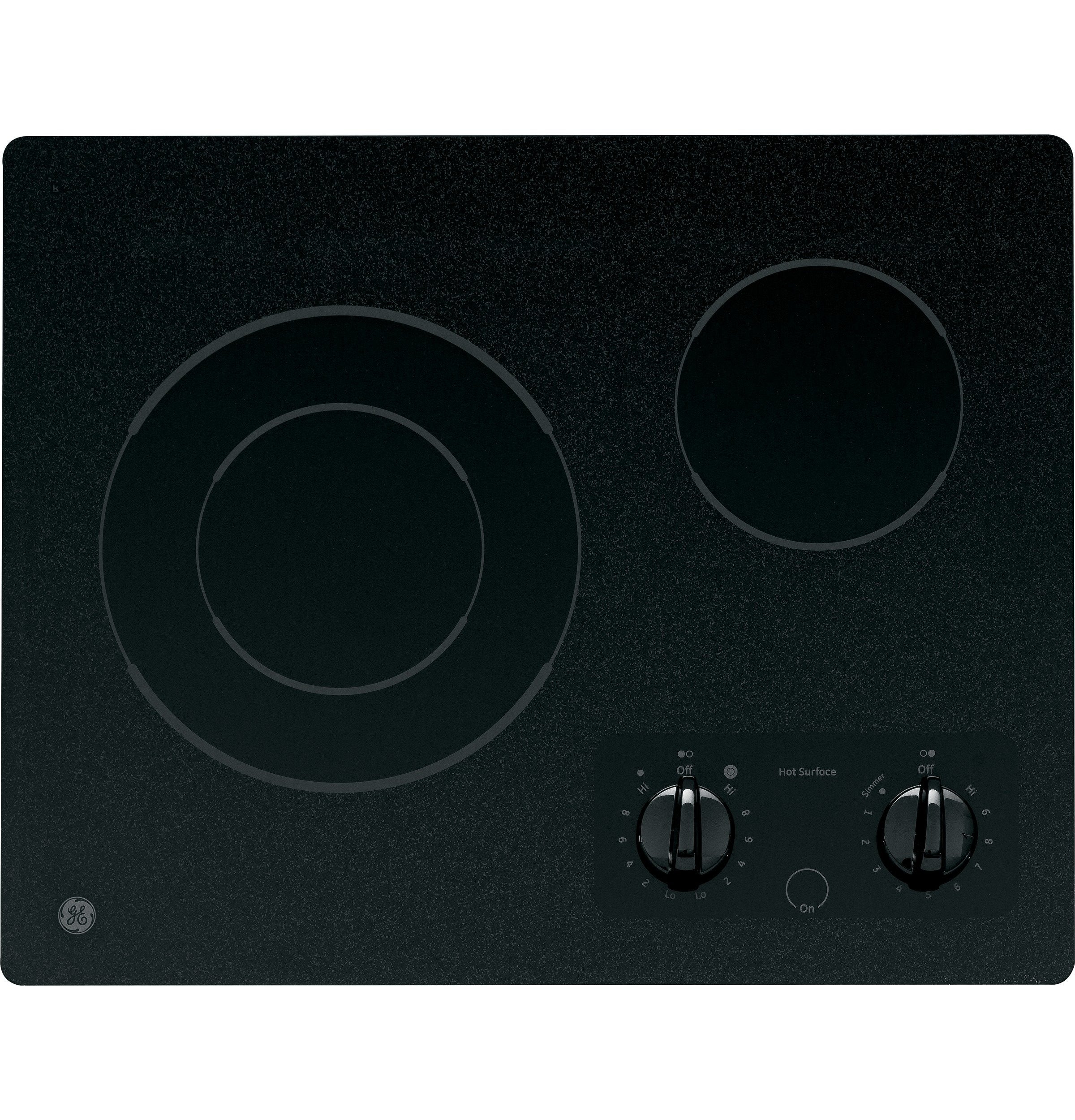 GE Black on Black 21" Radiant Cooktop - JP256BMBB