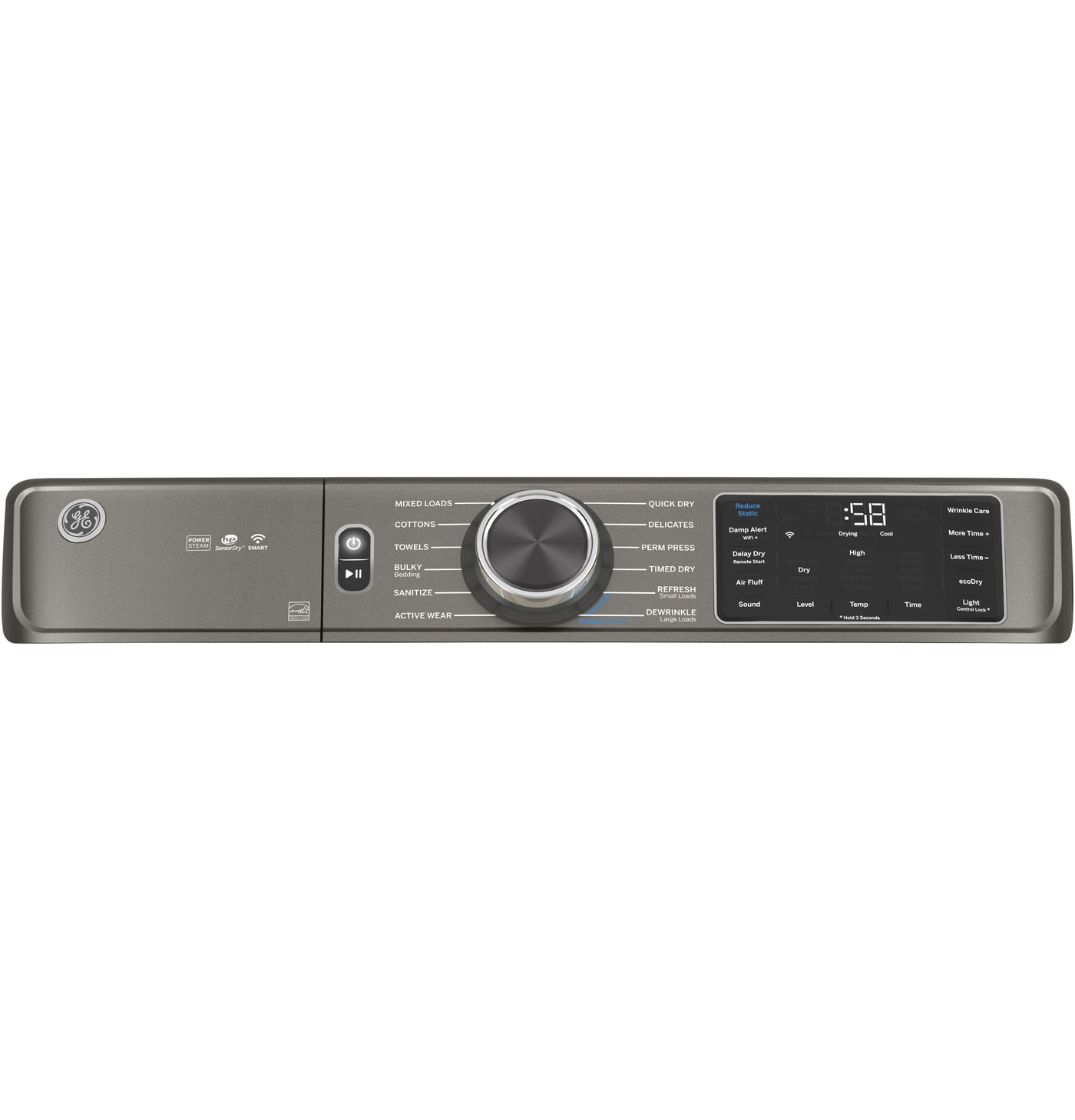 GE Satin Nickel Electric Front Load Dryer (7.8 Cu. Ft.) - GFD65ESMNSN