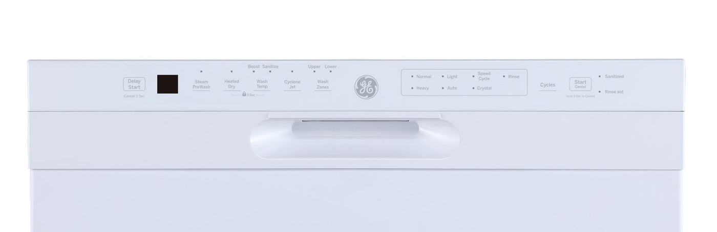 GE White 24" Built-In Front Control Dishwasher - GBF655SGPWW