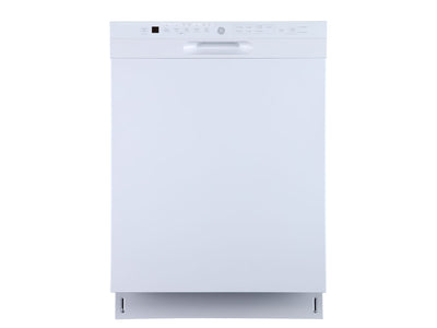 GE White 24" Built-In Front Control Dishwasher - GBF655SGPWW