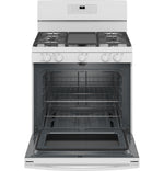 GE White 30'' Freestanding Gas Range (5.0 Cu.Ft.) - JCGB660DPWW