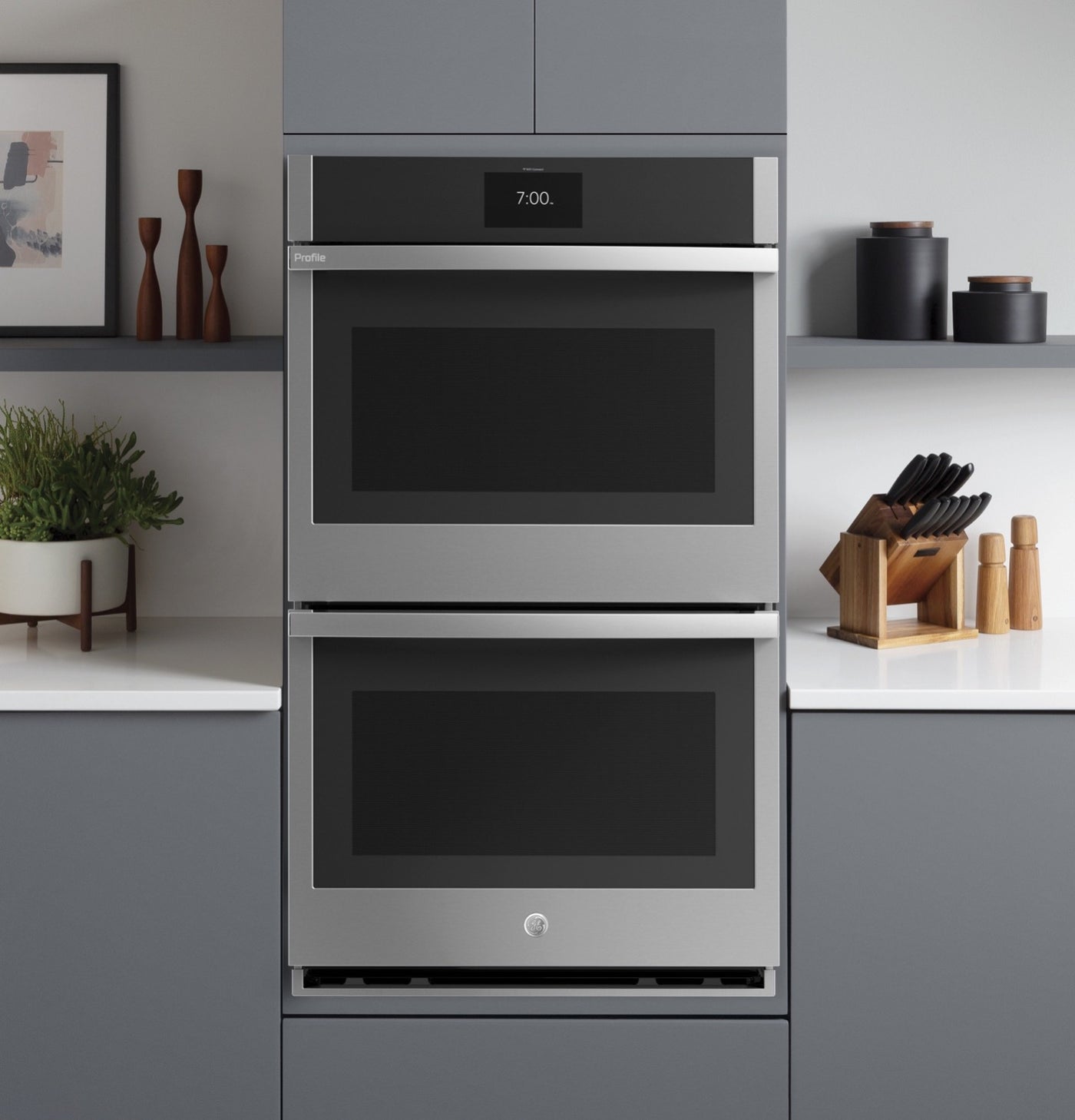 GE Profile Stainless Steel Convection Double Wall Oven (10.0 Cu.Ft.) - PTD7000SNSS