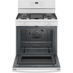 GE White 30" Freestanding Gas Convection Range with Air Fry (5.0 Cu.Ft.) - JCGB735DPWW
