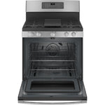 GE Stainless Steel 30" Freestanding Gas Convection Range with Air Fry (5.0 Cu.Ft.) - JCGB735SPSS