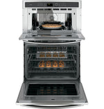 GE Profile Stainless Steel 30" Built-In Combination Convection Microwave/True European Convection Oven - PT7800SHSS