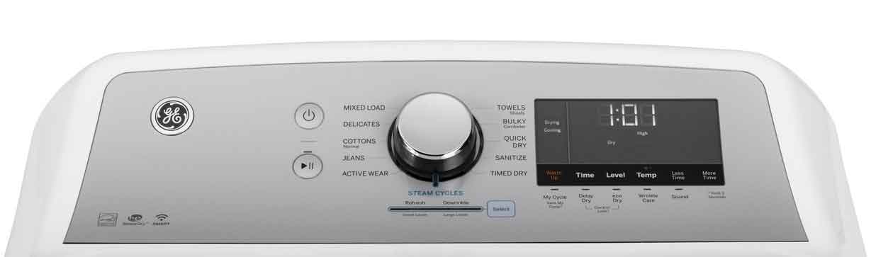 GE White Front Load-Matching Dryer (7.4 Cu.Ft) - GTD84ECMNWS