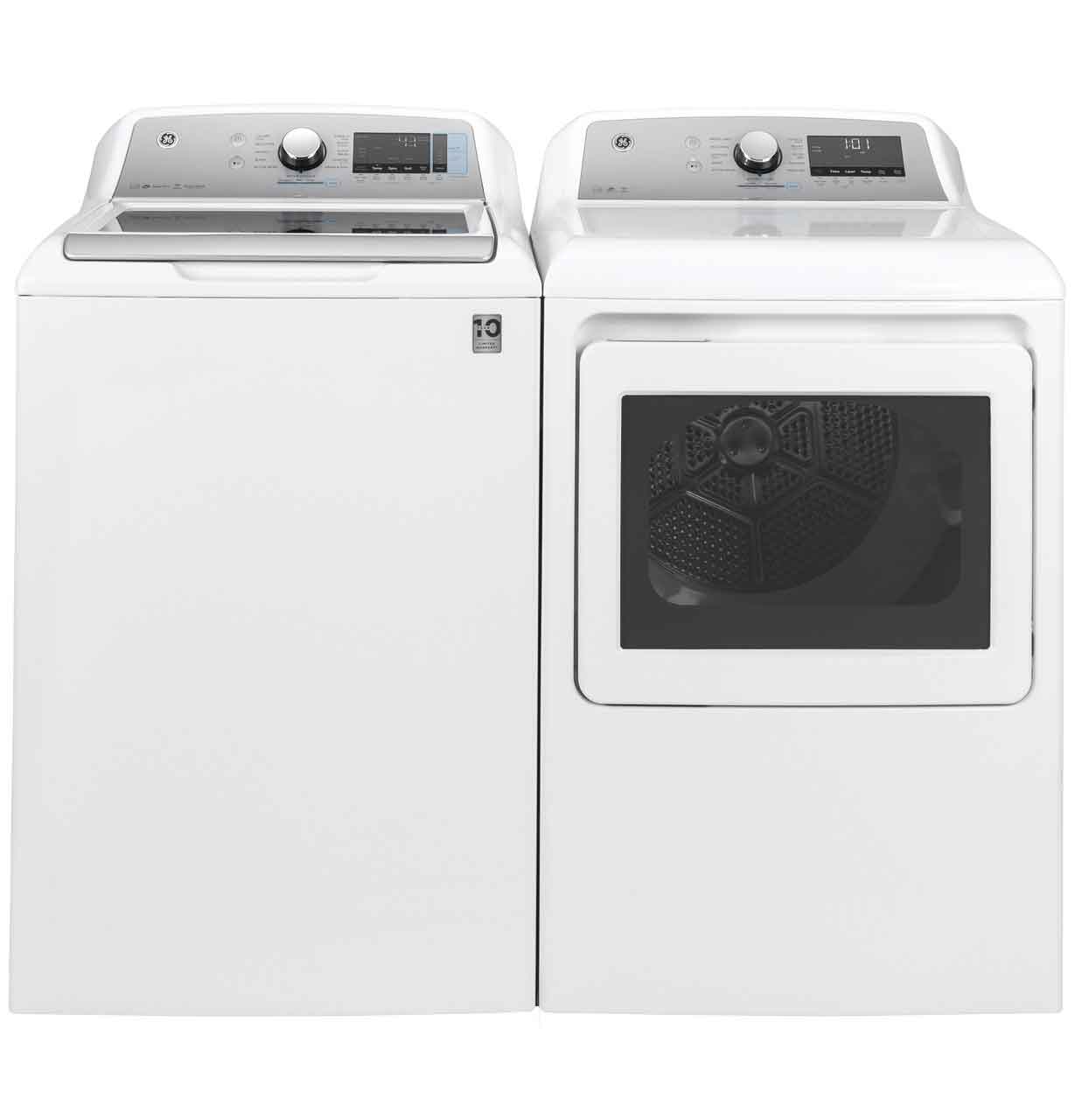 GE White Front Load-Matching Dryer (7.4 Cu.Ft) - GTD84ECMNWS