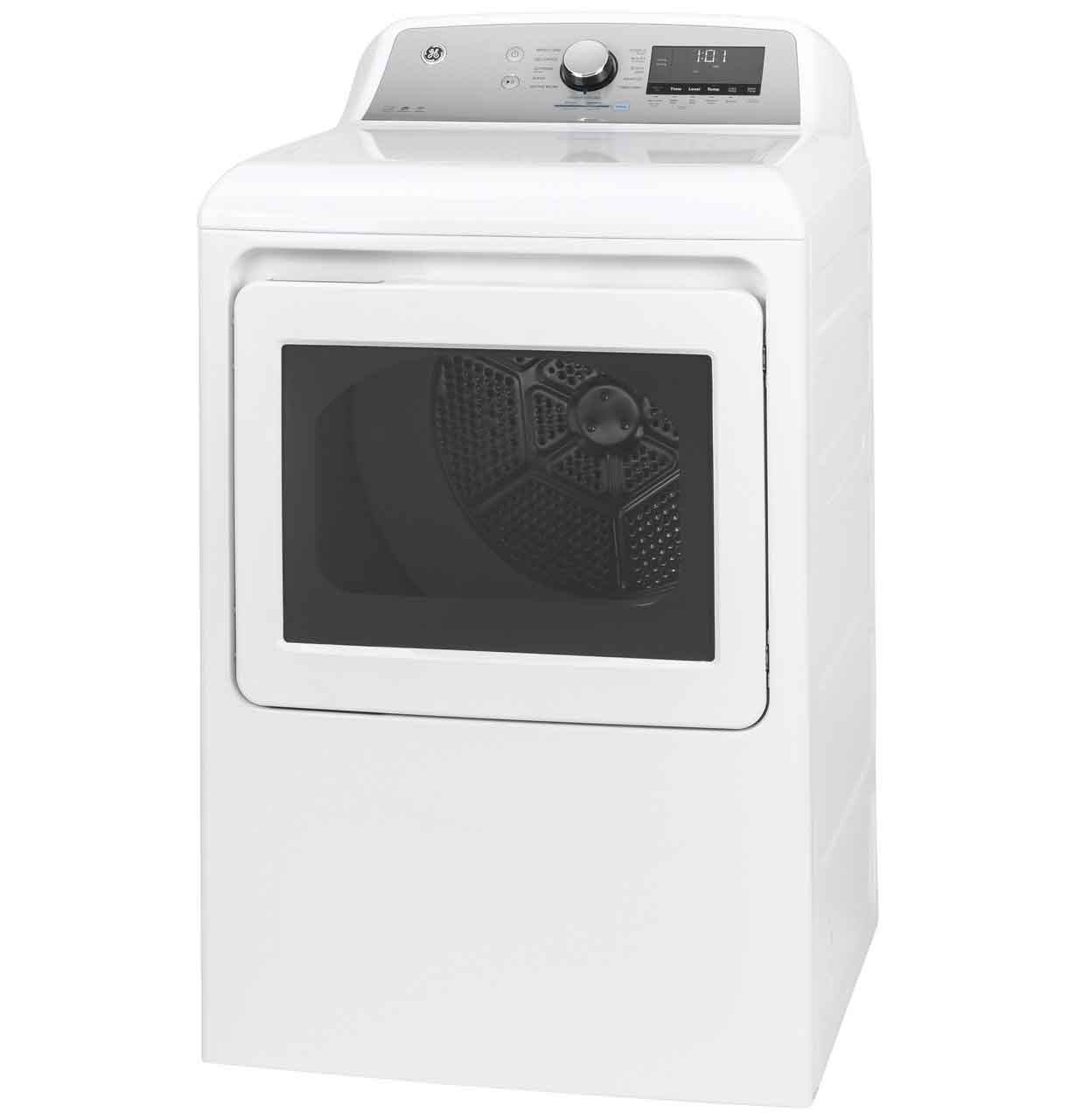 GE White Front Load-Matching Dryer (7.4 Cu.Ft) - GTD84ECMNWS