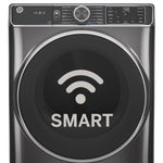 GE Sapphire Blue Smart Front Load Electric Dryer with Steam and Sanitize Cycle (7.8 Cu. Ft.) - GFD85ESMNRS