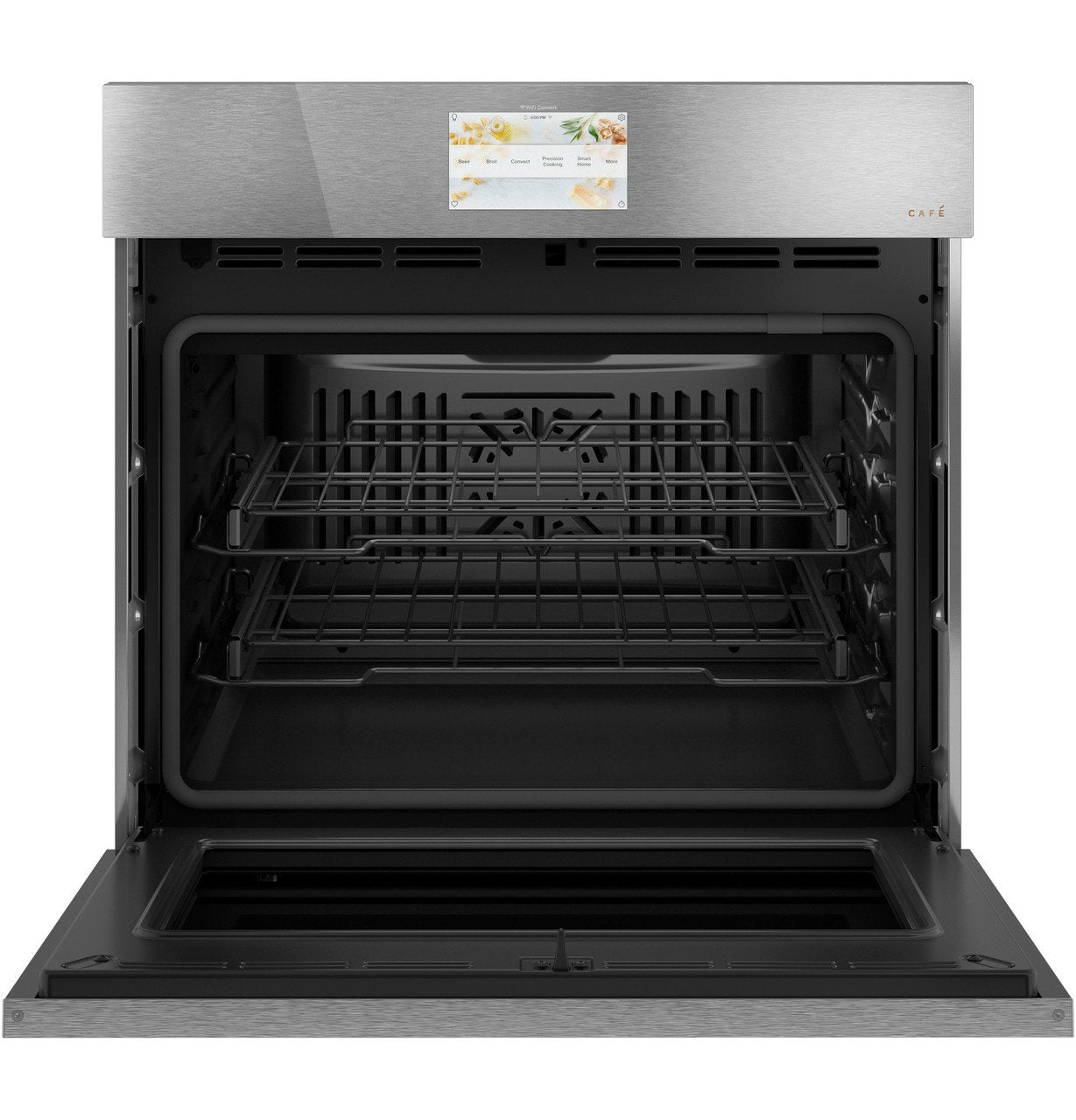 Café Platinum Glass 30in Smart Convection Single Wall Oven (5.0 Cu Ft)- CTS90DM2NS5