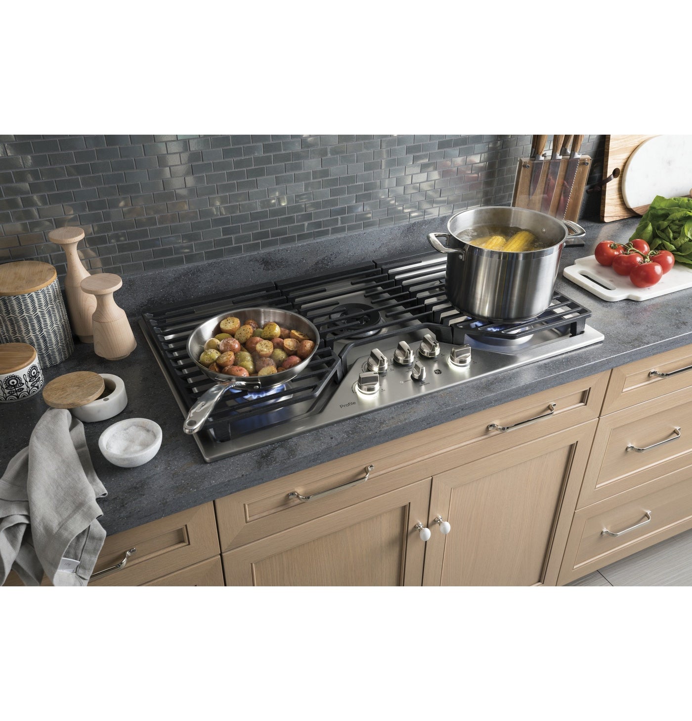 GE Profile Stainless Steel 36" Built-In Gas Cooktop - PGP9036SLSS