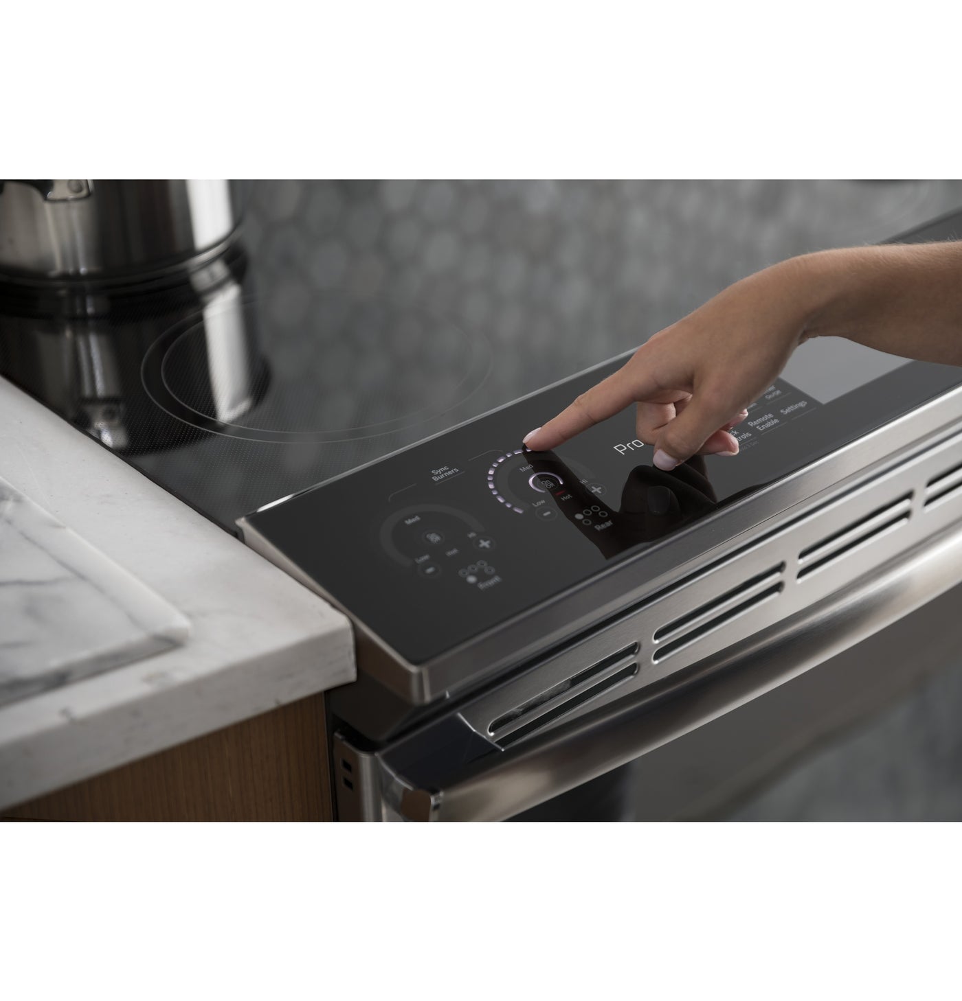 GE Profile Stainless Steel 30" Slide-In Induction Range (5.3 Cu. Ft.) - PCHS920YMFS