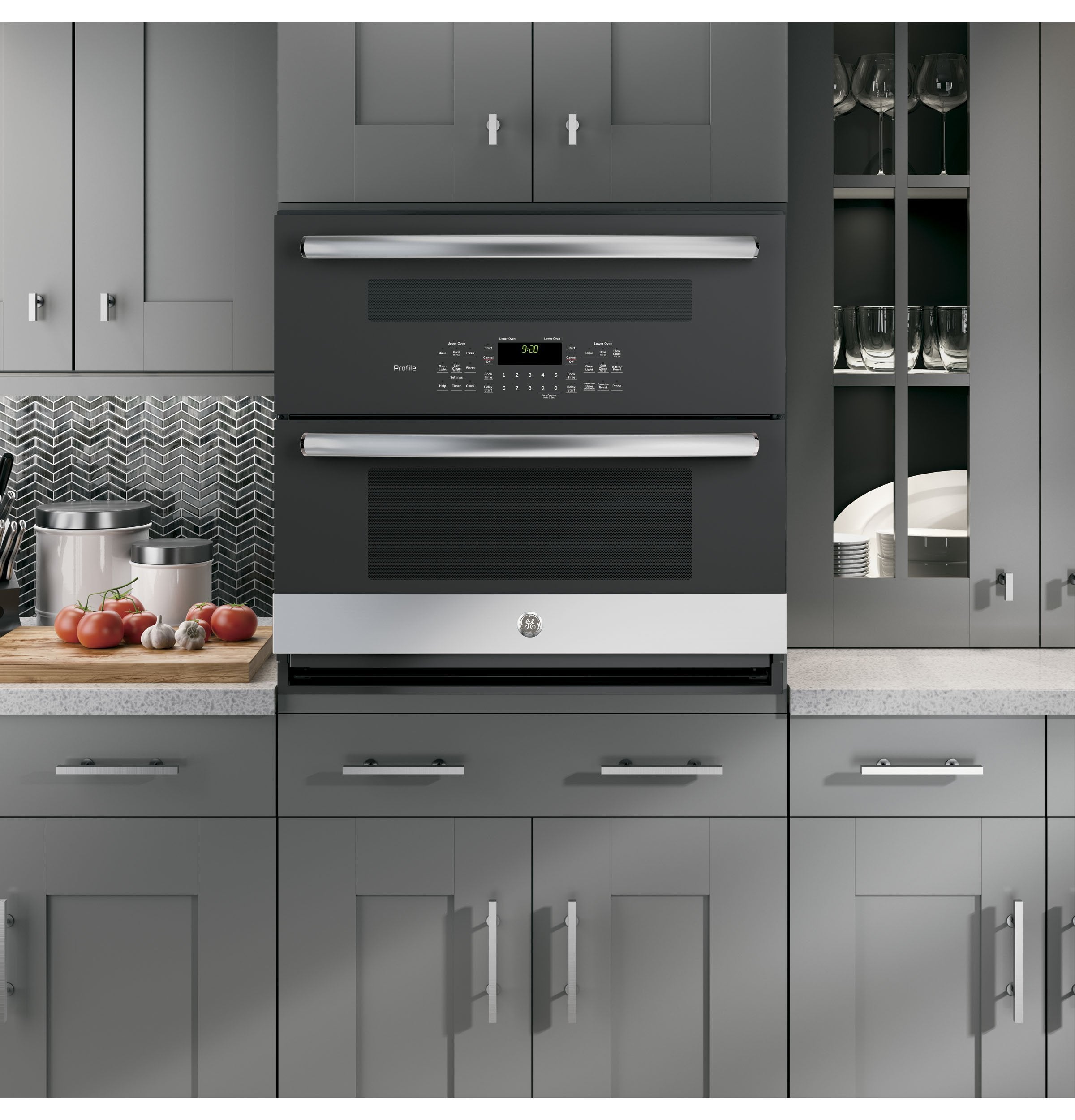 GE Profile Stainless Steel 30" Built-In Twin Flex Convection Wall Oven - PT9200SLSS