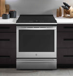 GE Profile Fingerprint Resistant Stainless Steel 30" Slide-In Electric Range with Air Fry (5.3 Cu.Ft) - PSS93YPFS