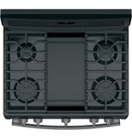 GE Profile Black Slate Freestanding Gas Double Oven Range (6.8 Cu. Ft.) - PCGB960FEJDS