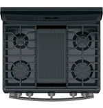 GE Profile Black Slate Freestanding Gas Double Oven Range (6.8 Cu. Ft.) - PCGB960FEJDS