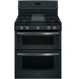GE Profile Black Slate Freestanding Gas Double Oven Range (6.8 Cu. Ft.) - PCGB960FEJDS