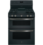 GE Profile Black Slate Freestanding Gas Double Oven Range (6.8 Cu. Ft.) - PCGB960FEJDS