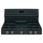 GE Profile Black Slate Freestanding Gas Double Oven Range (6.8 Cu. Ft.) - PCGB960FEJDS