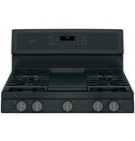 GE Profile Black Slate Freestanding Gas Double Oven Range (6.8 Cu. Ft.) - PCGB960FEJDS