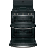 GE Profile Black Slate Freestanding Gas Double Oven Range (6.8 Cu. Ft.) - PCGB960FEJDS