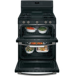 GE Profile Black Slate Freestanding Gas Double Oven Range (6.8 Cu. Ft.) - PCGB960FEJDS