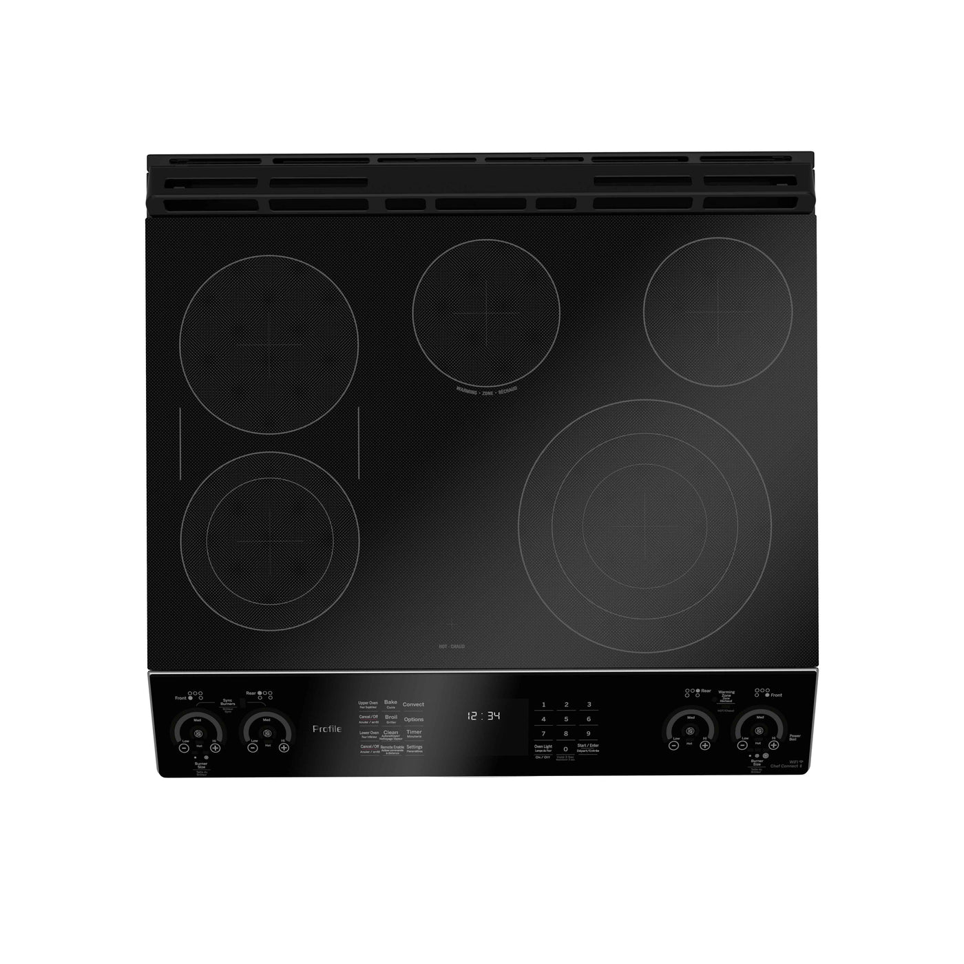 GE Profile Stainless Steel 30" Slide-In Electric Double Oven Range with Air Fry and Self Clean Racks (6.7 Cu. Ft.) - PCS980YMFS