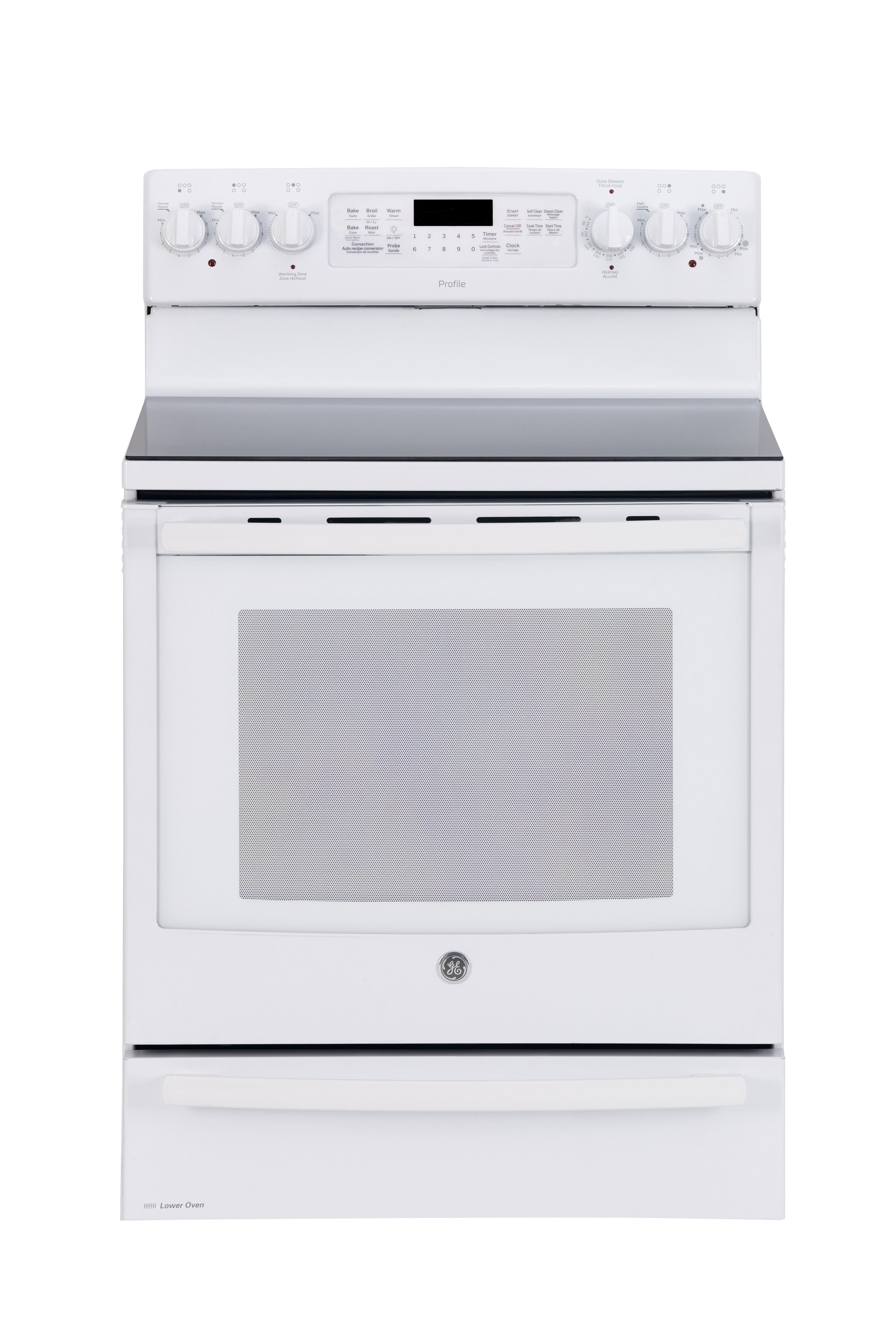GE Profile White Freestanding Electric Range (7.2 Cu. Ft.) - PCB987DMWW
